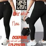 Leggingsy damskie Big Size 2XL-5XL czarne Ocieplane
