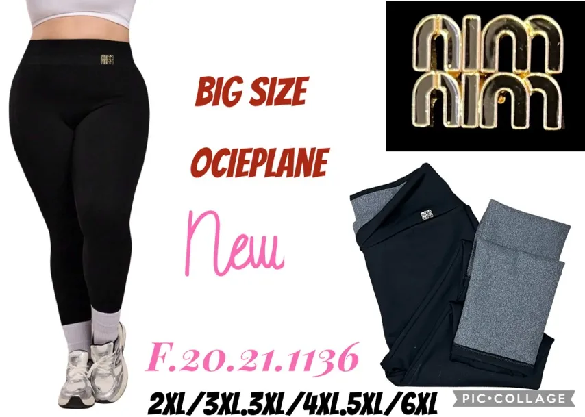 Leggingsy damskie BIG SIZE ocieplane 2XL-6XL F.20.21.1136