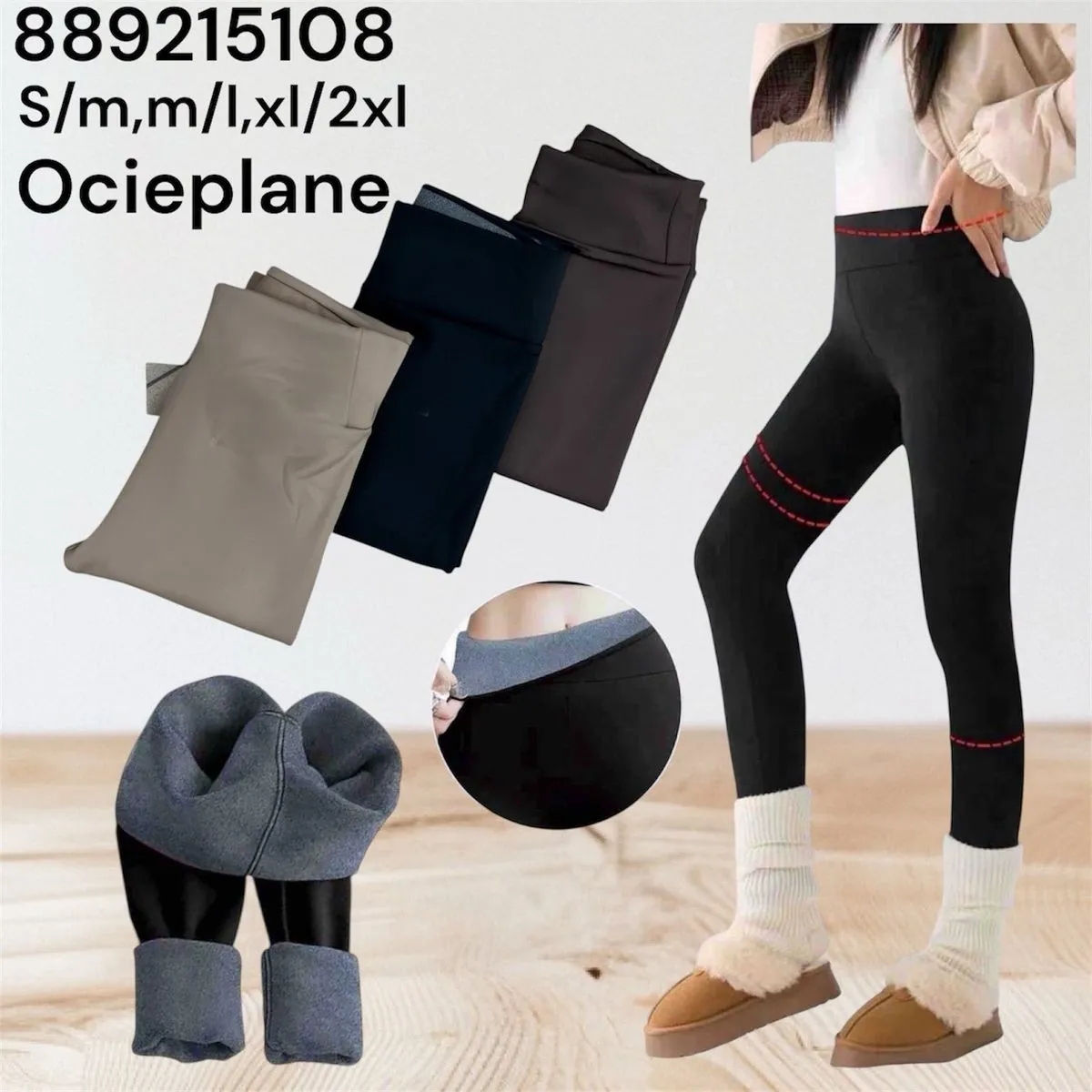 Legginsy damskie ocieplane S/M, M/L, L/XL, 2XL