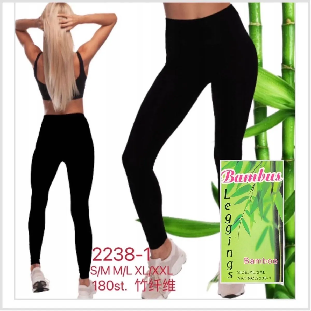 Legginsy damskie bambusowe S/M-L/XL-XXL