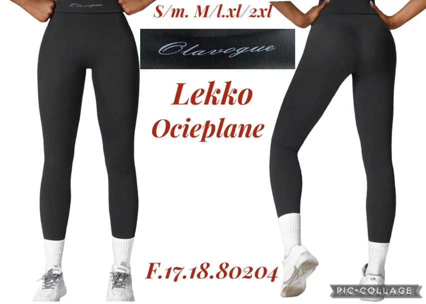 Leggingsy damskie O lavageque S/M, M/L, XL/2XL lekko ocieplane