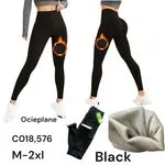 Legginsy damskie czarne ocieplane M-2XL 6018,576