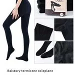 Rajstopy damskie termiczne ocieplane 3XL-6XL Black