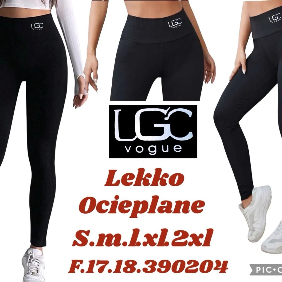 Leggingsy damskie LGC VOGUE S.M.L.XL.2XL czarne