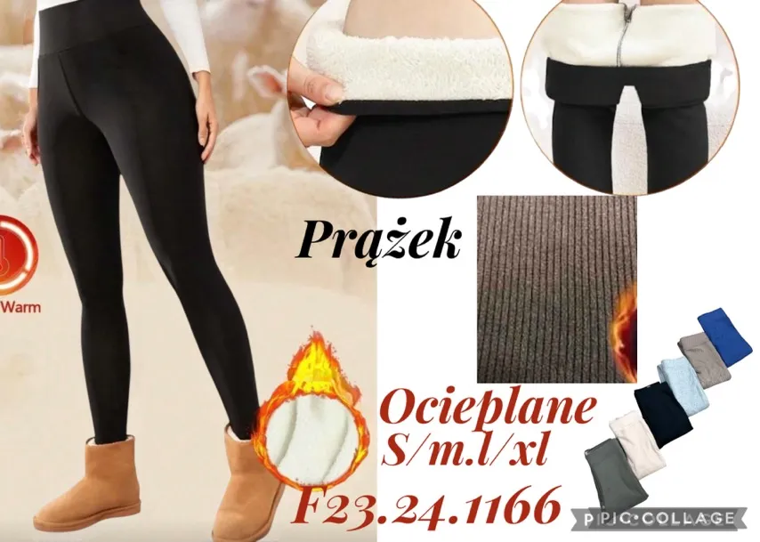 Legginsy damskie ocieplane S/M/L/XL F23.24.1166