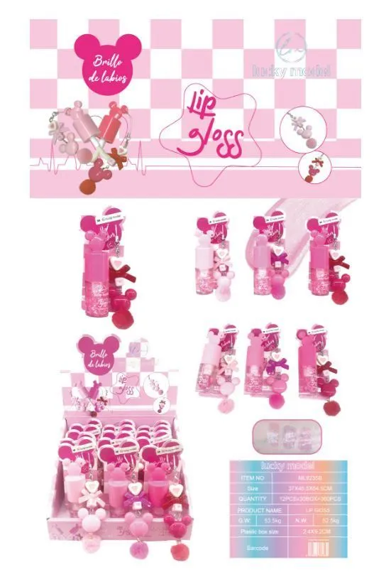 Belle Lip Gloss do ust w blistrze z Misiem