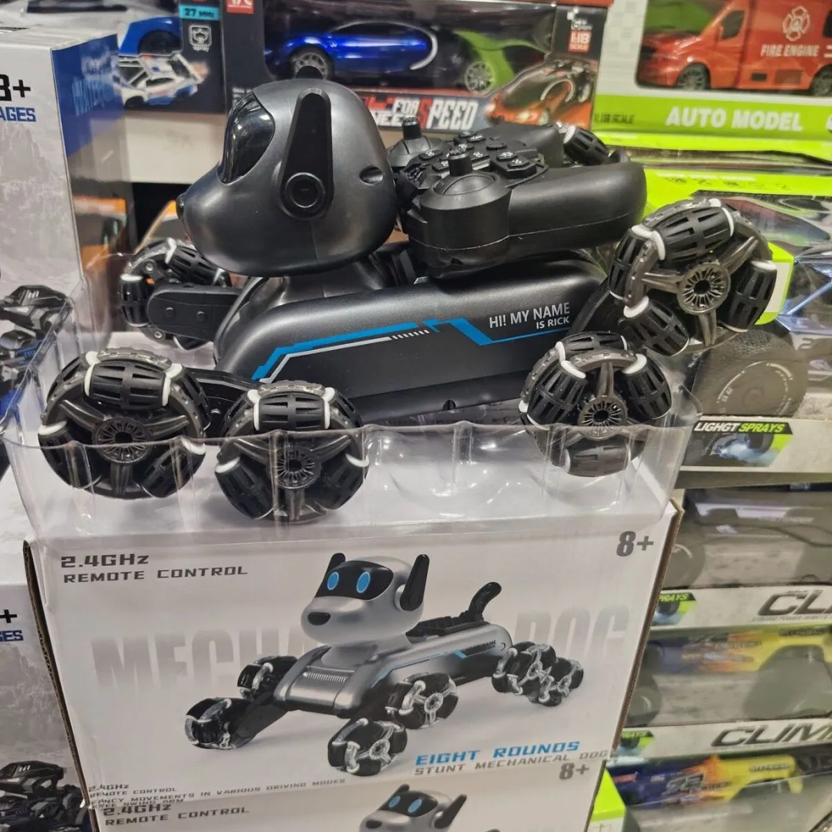 Pilotowany piesek na 8 kołach RC Stunt Car