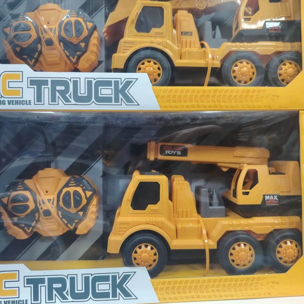 Sterowany RC Truck Żółty Koparko-Wywrotka 6+