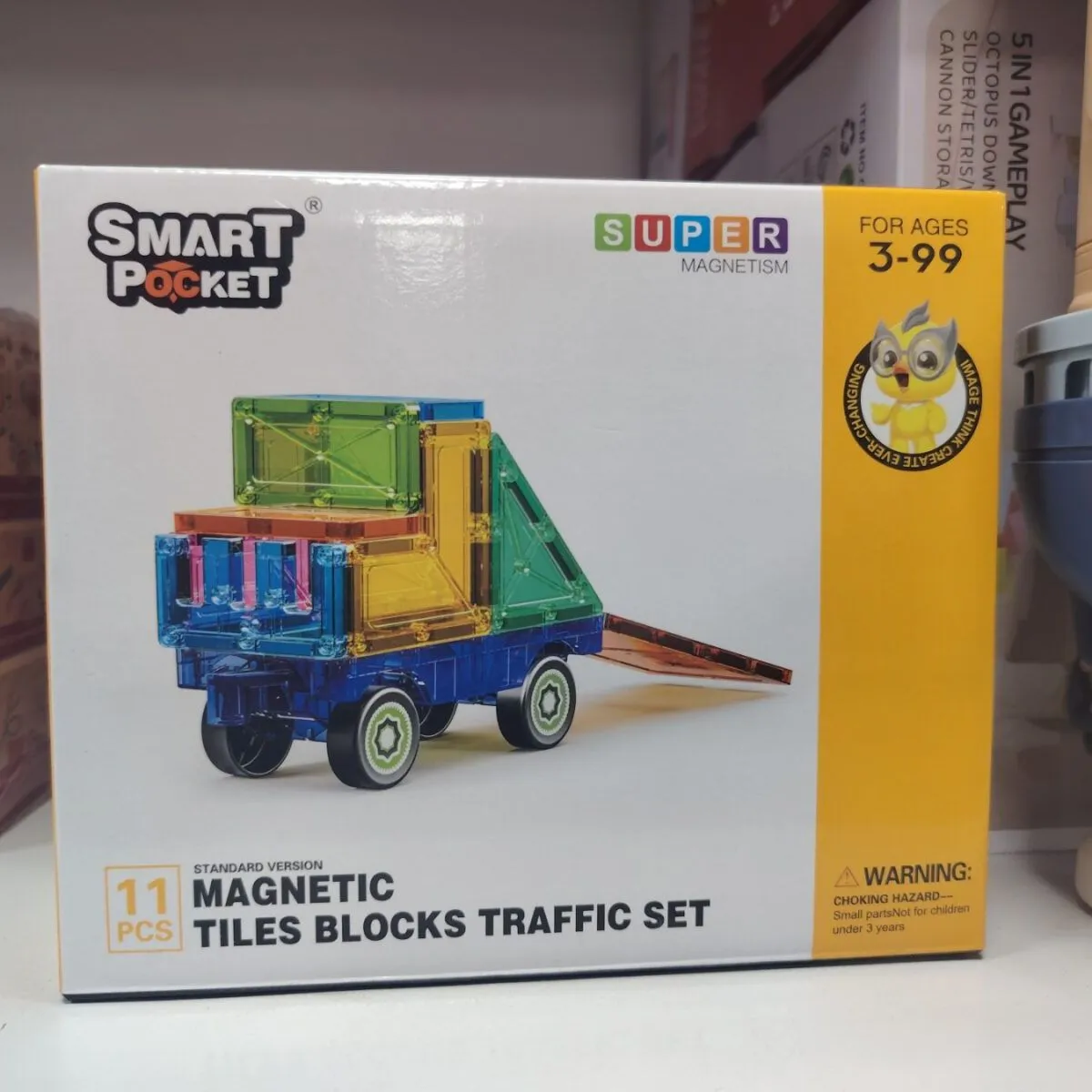 Zabawki Magnetic Blocks Smart Pocket 11 pcs Traffic Set 3-9 lat