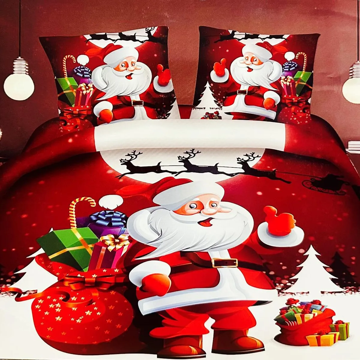 Komplet pościeli Milano 5D 4CZ 200/220 Santa Claus