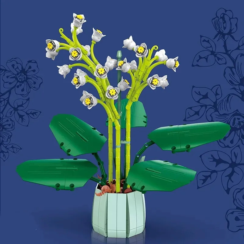Klocki Kwiaty - orchidea w doniczce