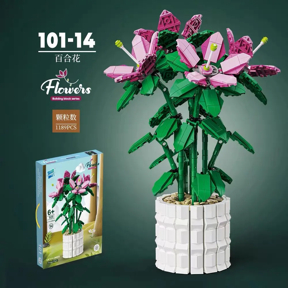 Klocki Kwiaty Happy Flowers 101-14 119PCS