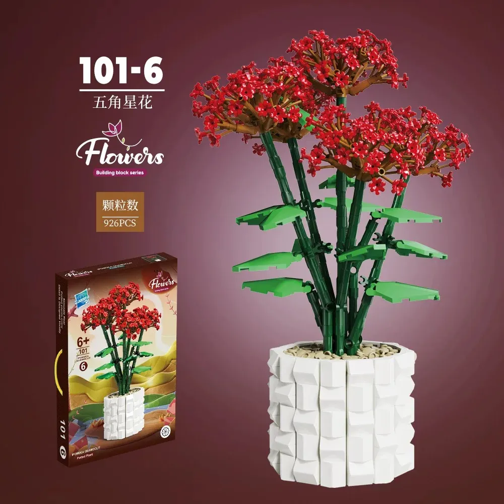 Klocki Kwiaty Czerwone 101-6 296PCS