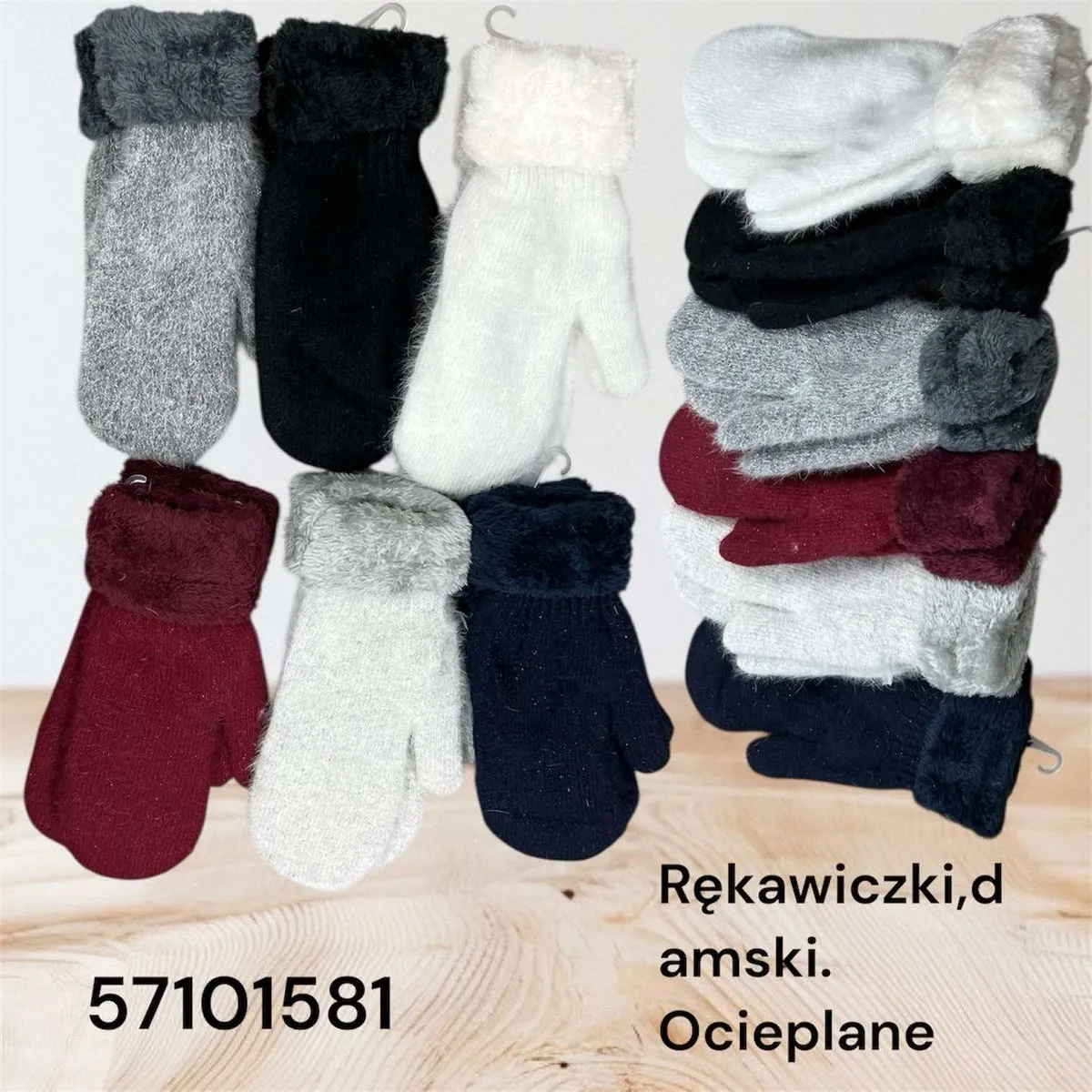 Rękawiczki damskie ocieplane różne kolory