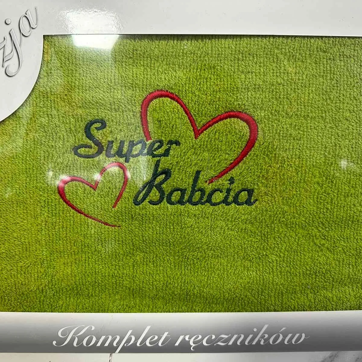 Komplet Ręczników Bawełnianych Super Babcia 70/140