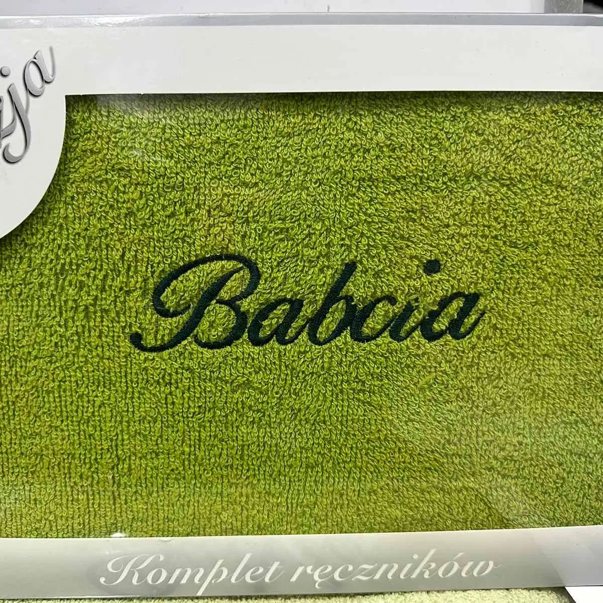 Ręczniki Bawełniane Komplet na Dzień Babci 70/140