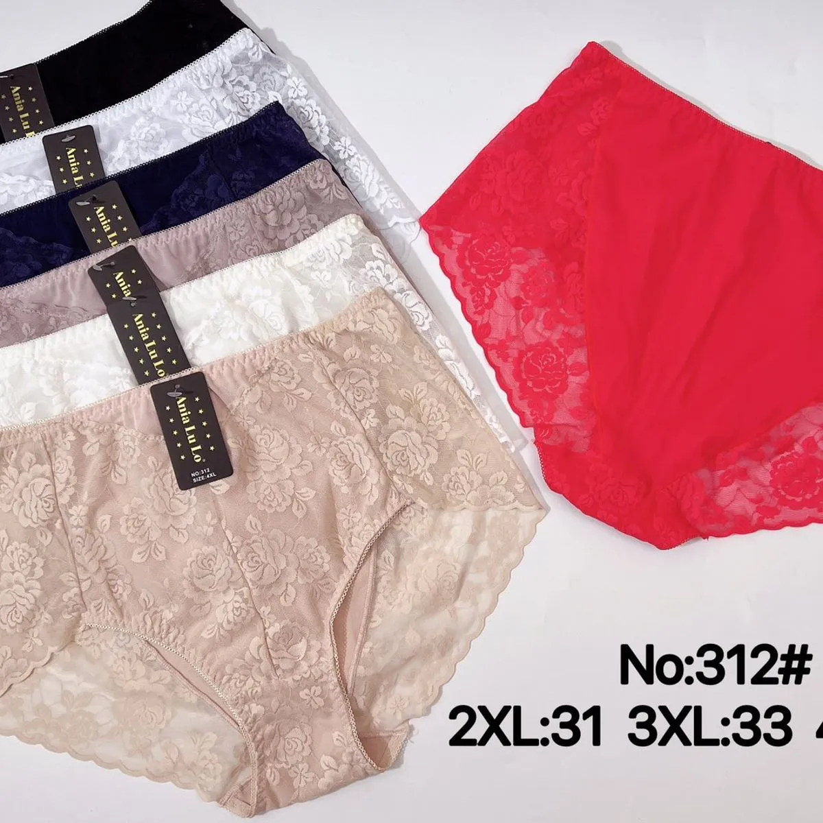Majtki damskie koronkowe No.312 2XL-5XL