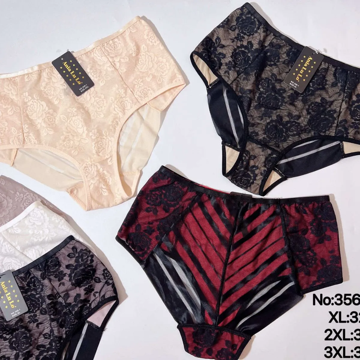 Majtki damskie XL-36, XXL-38, XXXL-40 koronkowe 4 szt