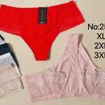 Majtki damskie stringi XL-3XL koronka czarny czerwony różowy szary