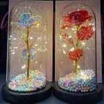 Pudełko z Różą LED Holograficzną i Czerwoną