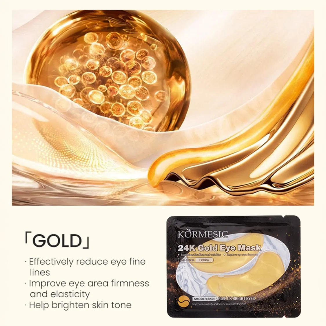 Płatki pod oczy Gold Eye Mask Kormesic 24K