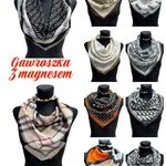 Szaliki damskie wzorzyste, multikolor, opak. 12 szt