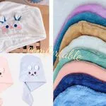 Turban do włosów z uszami króliczka