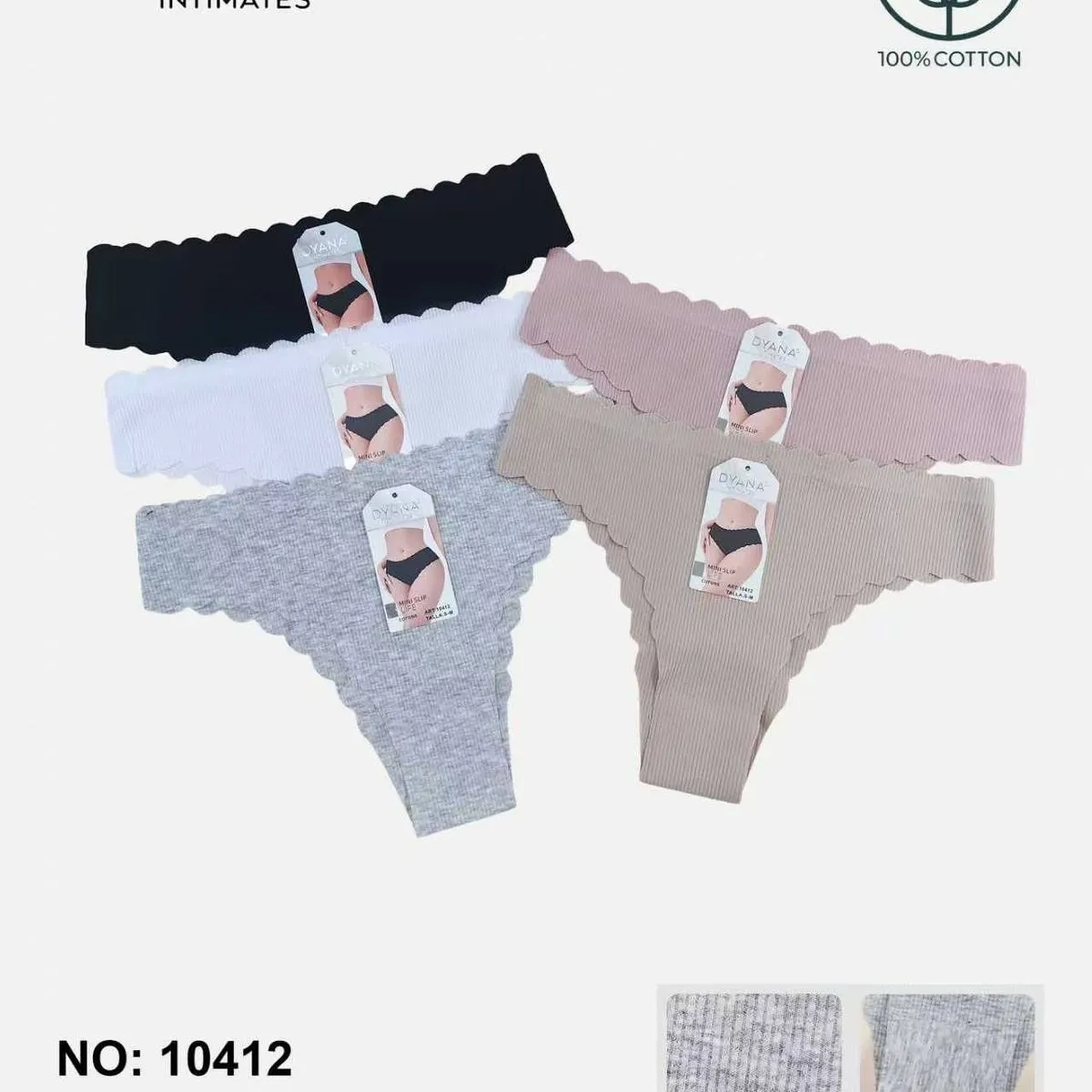 Majtki damskie Dyanana XL, 100% bawełna z elastanem, 5 szt