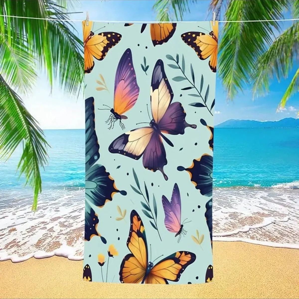 Ręcznik Plażowy 70/140 z Motywem Motyli