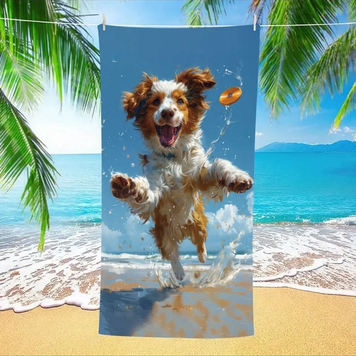 Ręcznik Plażowy z Psem 70/140
