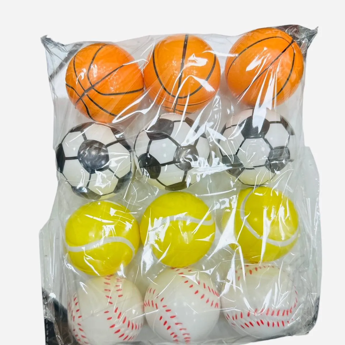 Zestaw mini piłek gumowych 24 szt - piłki tenisowe, nożne, koszykówki, baseballowe
