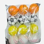Zestaw mini piłek gumowych 24 szt - piłki tenisowe, nożne, koszykówki, baseballowe