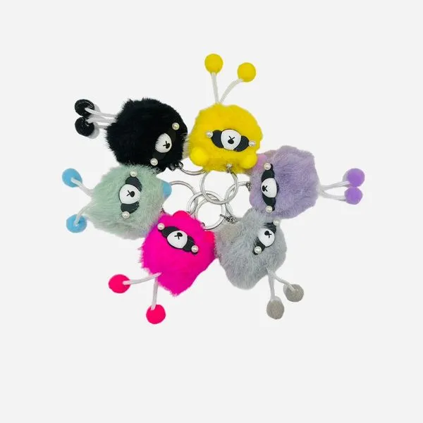 Brelok do Kluczy Maskotki Futerka z Wielkimi Oczami