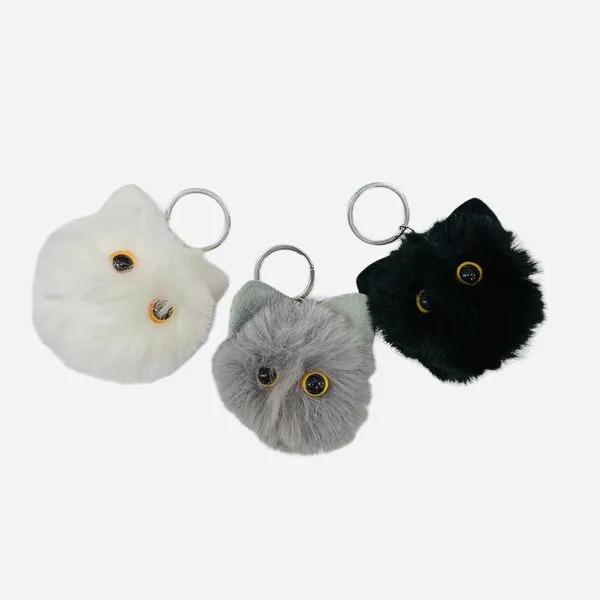 Brelok do Kluczy Maskotki Koty Puszyste 3 Kolory