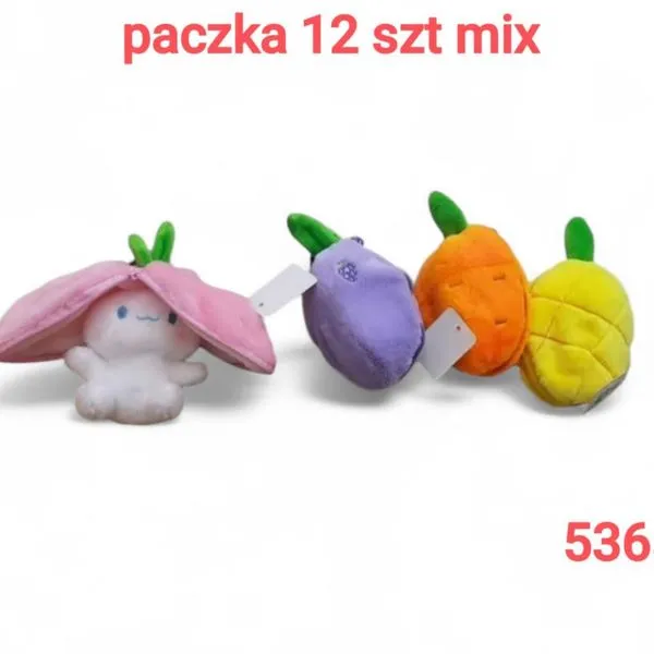 Brelok Maskotka Paczka 12 szt Mix Owocowe