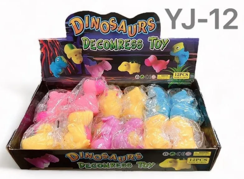 Gniotki dinozaury Decompress Toy YJ-12, 12 szt