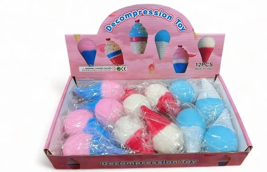 Gniotki Squeeze Toys Decompression Toy - Wafel Lody 12 szt