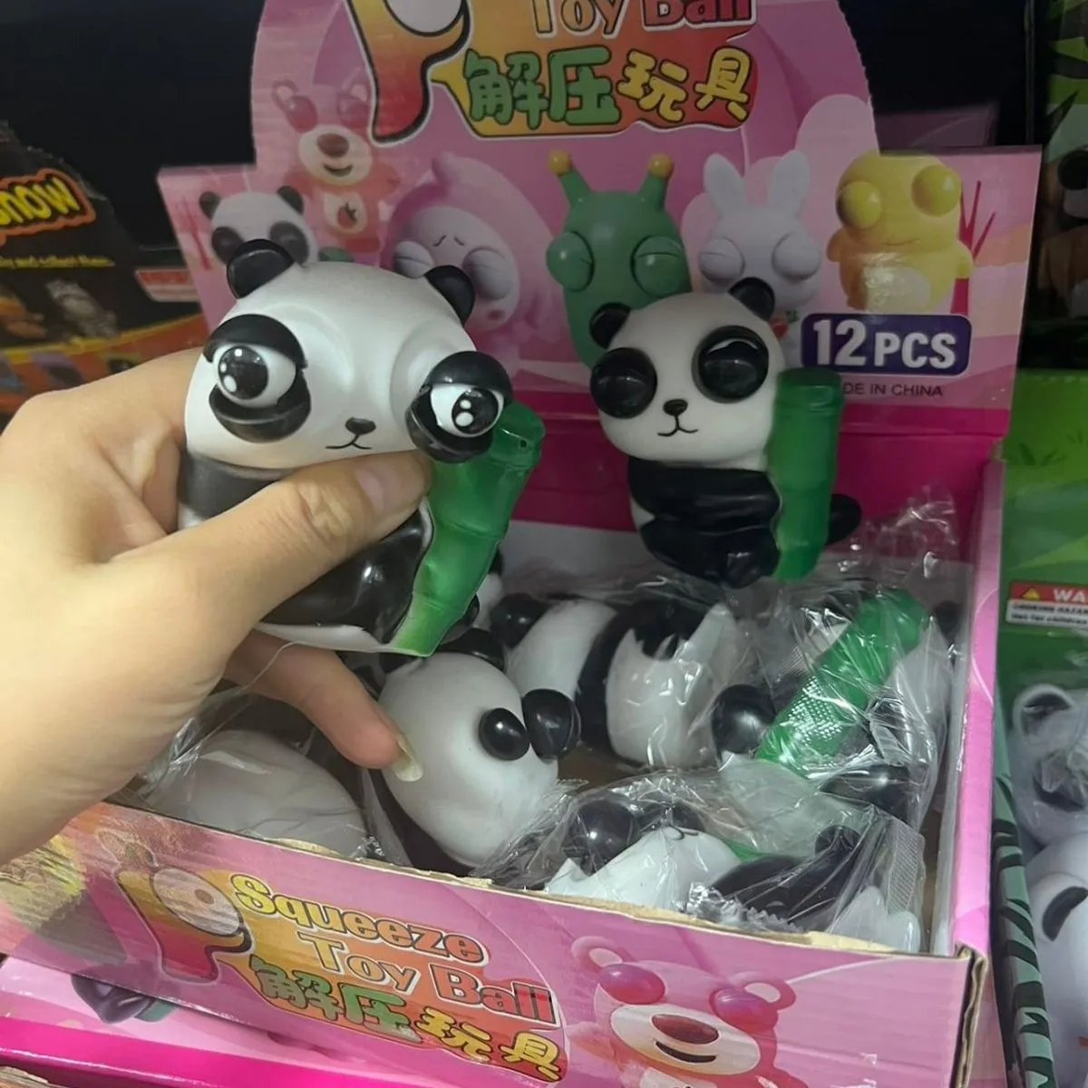 Squeeze Toy Ball Panda z bambusem 12 szt