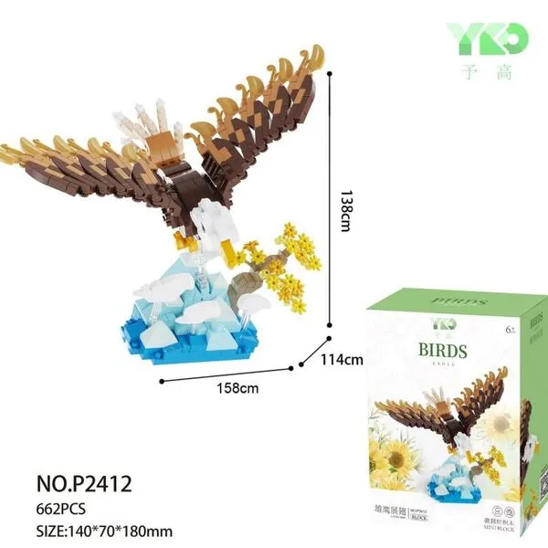 Zestaw klocków Birds Orzeł 66 elementów NO.P214