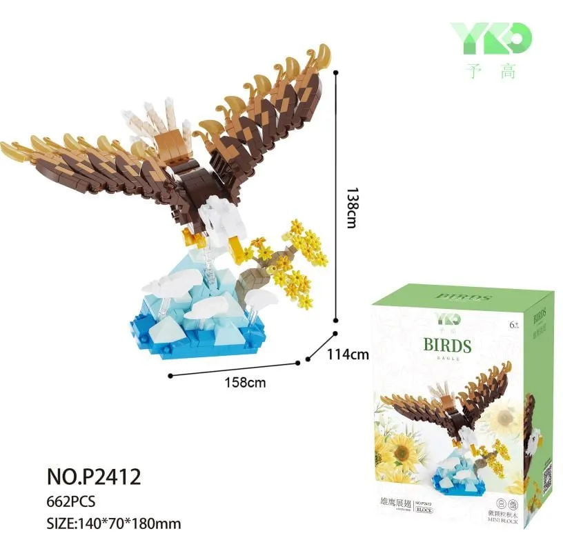 Zestaw klocków Birds Orzeł 66 elementów NO.P214