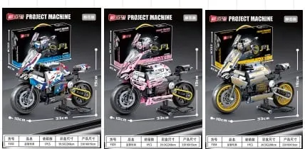 Zestaw klocków Project Machine Motocykl 10 cm