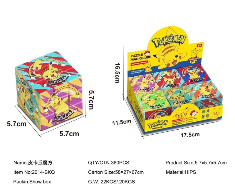 Magic Cube Pokemon kostka logiczna 5,7 x 5,7 x 5,7 cm