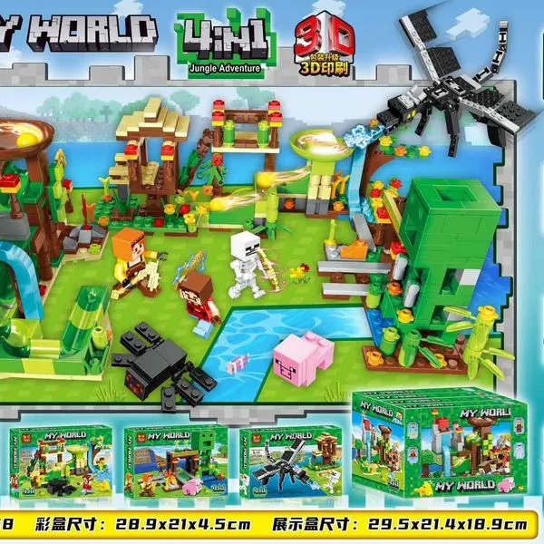 Zestaw klocków My World Jungle Adventure 3D 29x25x4 cm