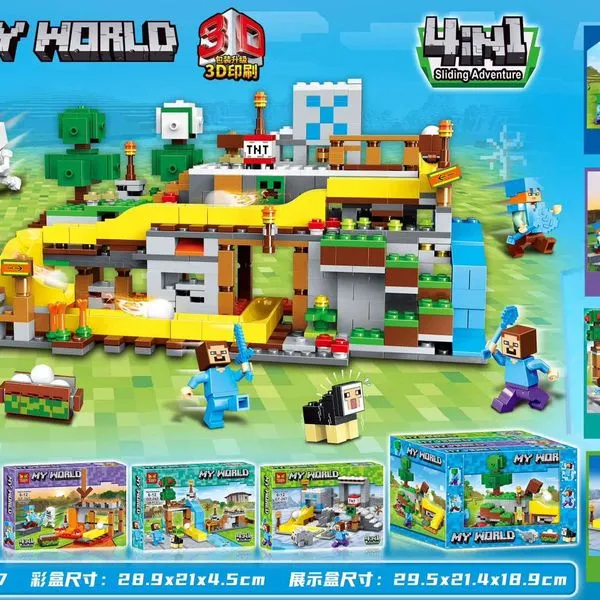 Zestaw klocków My World 4w1 Minecraft 300326-63