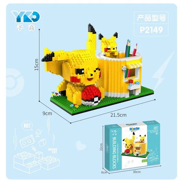 Klocki Pikachu z ołówkownicą YZK P2149
