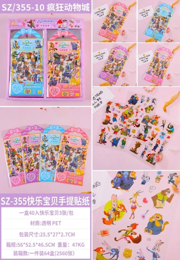 Naklejki Zootopia Disney SZ355 40 szt opakowanie