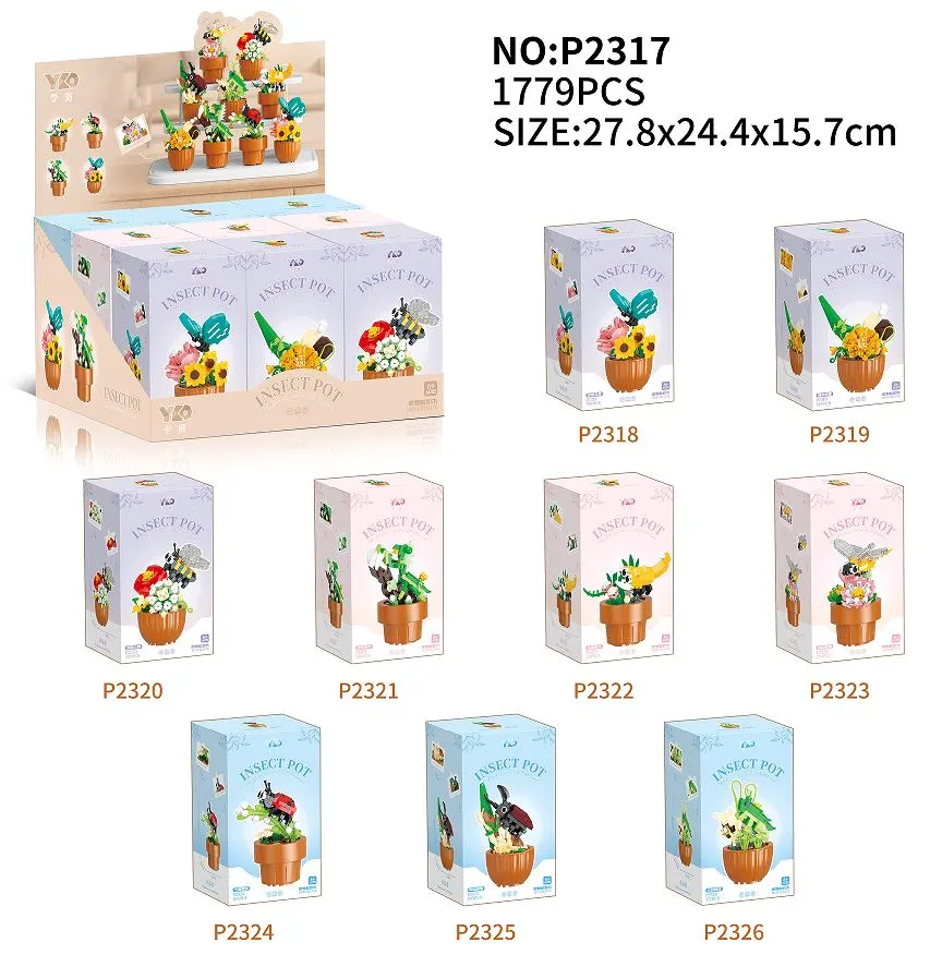 Zestaw klocków Flower Pots 1779PCS NO:P2317
