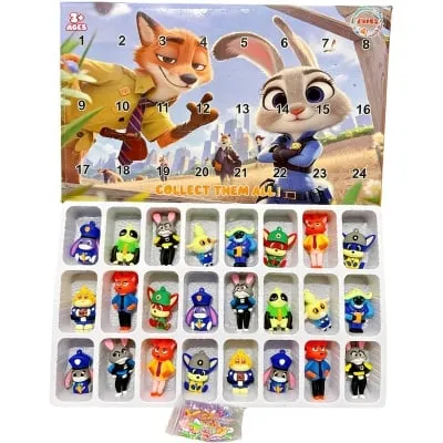 Zabawkowy Kalendarz Adwentowy Zootopia z 24 Figurkami