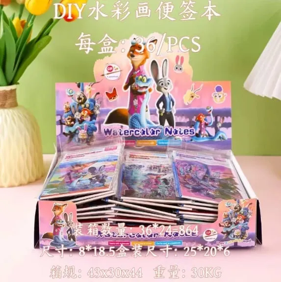 Zabawki Water Color Notes Zootopia DIY 30 szt/opak.