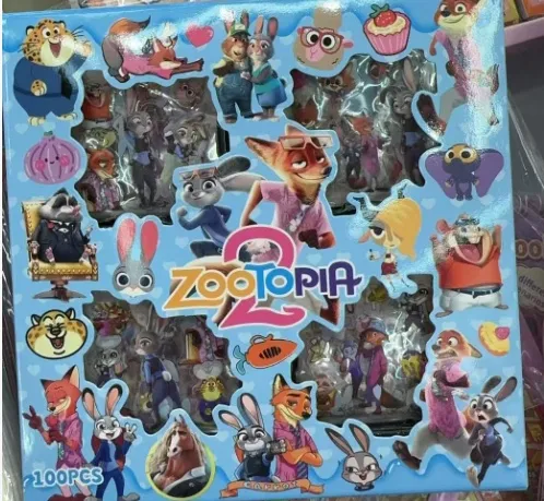 Naklejki Zootopia 100 szt. w opakowaniu